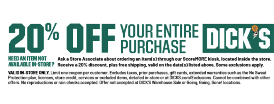 Felton Little League & DSGs 20% Coupon